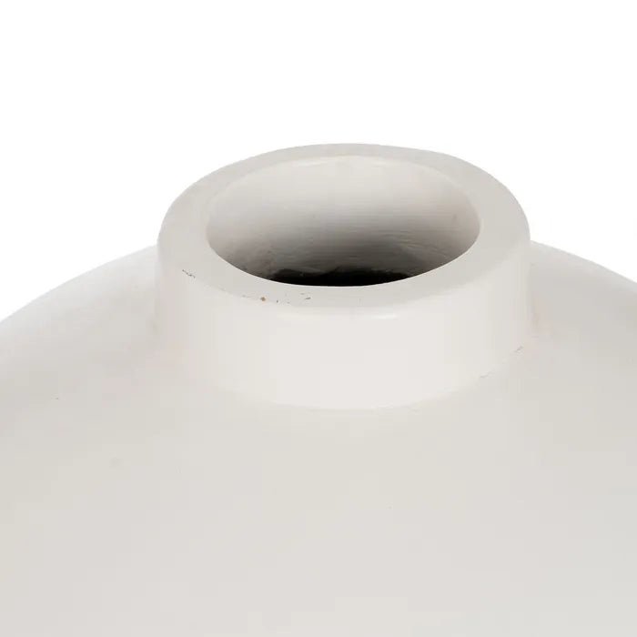 VASE WHITE TERRACOTTA DECORATION 38 X 38 X 60 CM