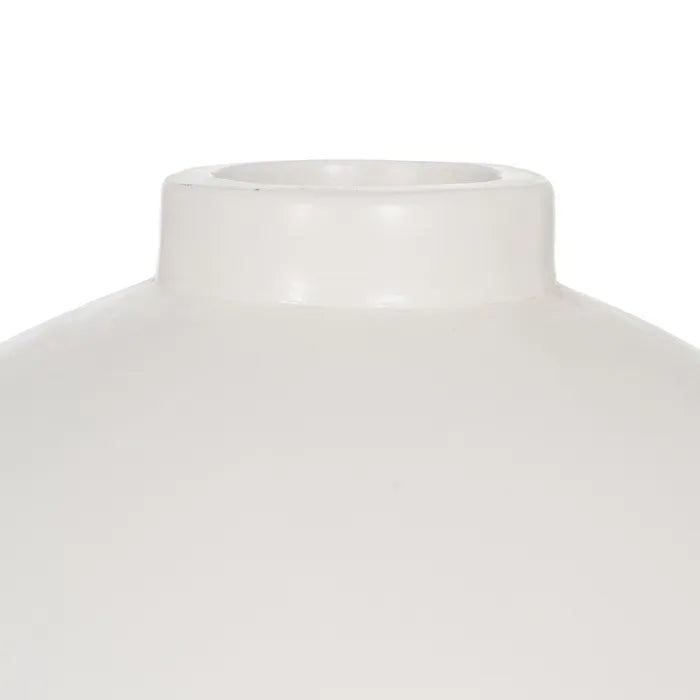 VASE WHITE TERRACOTTA DECORATION 51 X 51 X 100 CM