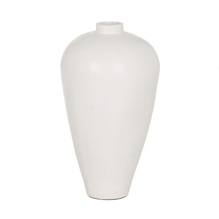VASE WHITE TERRACOTTA DECORATION 45 X 45 X 80 CM
