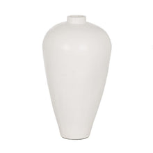 Carica l&#39;immagine nel visualizzatore di Gallery, VASE WHITE TERRACOTTA DECORATION 45 X 45 X 80 CM