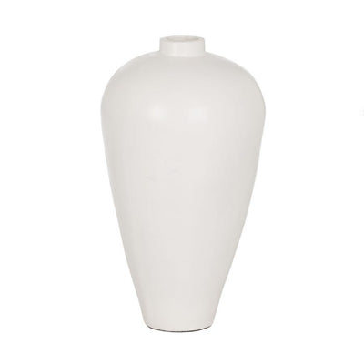 VASE WHITE TERRACOTTA DECORATION 45 X 45 X 80 CM
