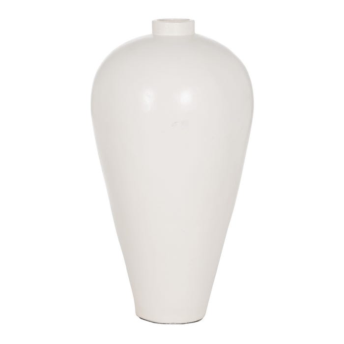 VASE WHITE TERRACOTTA DECORATION 51 X 51 X 100 CM