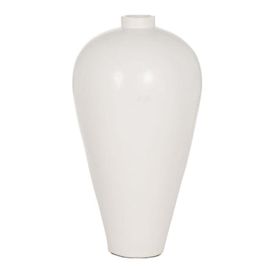 VASE WHITE TERRACOTTA DECORATION 51 X 51 X 100 CM