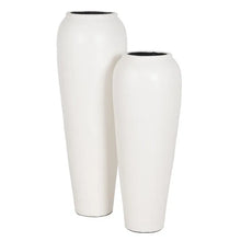 Laden Sie das Bild in den Galerie-Viewer, VASE WHITE FIBER CEMENT DECORATION 42 X 42 X 120 CM