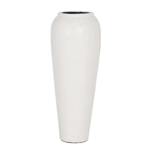VASE WHITE FIBER CEMENT DECORATION 38 X 38 X 100 CM