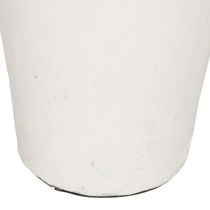 VASE WHITE FIBER CEMENT DECORATION 42 X 42 X 120 CM
