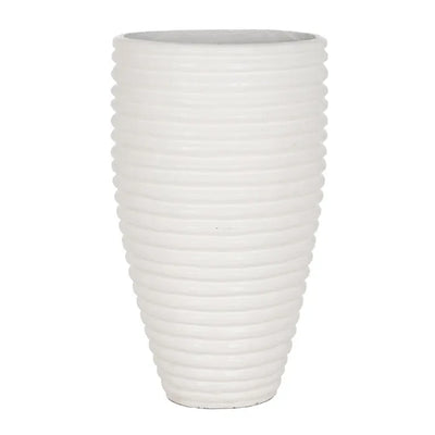 VASE WHITE FIBER CEMENT DECORATION 72 X 72 X 100 CM