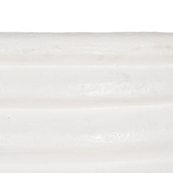 VASE WHITE FIBER CEMENT DECORATION 82 X 82 X 120 CM