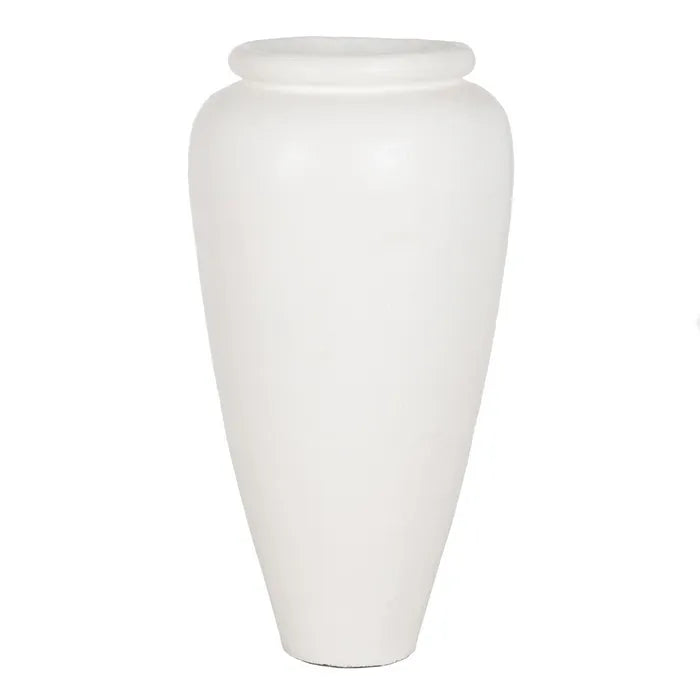 VASE WHITE FIBER CEMENT DECORATION 62 X 62 X 120 CM