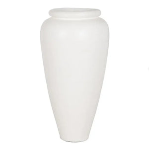 VASE WHITE FIBER CEMENT DECORATION 62 X 62 X 120 CM