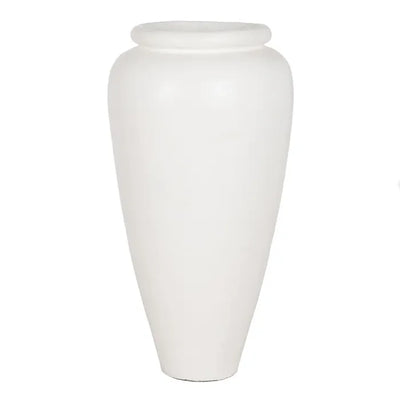 VASE WHITE FIBER CEMENT DECORATION 62 X 62 X 120 CM