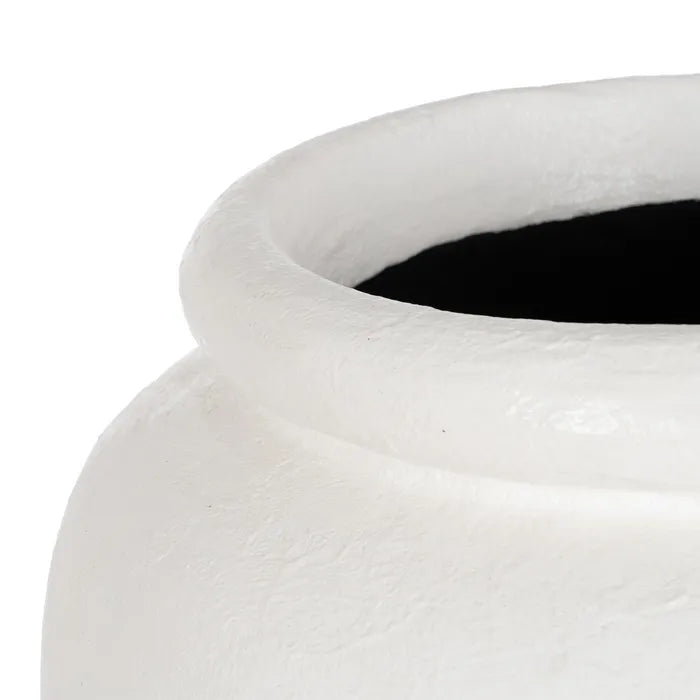 VASE WHITE FIBER CEMENT DECORATION 62 X 62 X 120 CM
