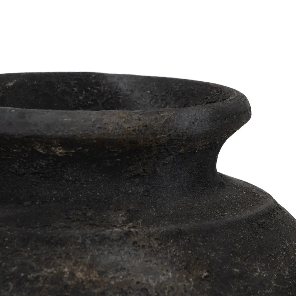 GRAY FIBER CEMENT VASE DECORATION 45 X 45 X 51 CM