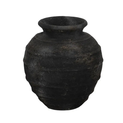 GRAY FIBER CEMENT VASE DECORATION 35 X 35 X 41 CM