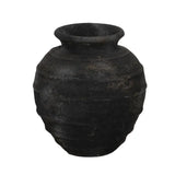 GRAY FIBER CEMENT VASE DECORATION 35 X 35 X 41 CM