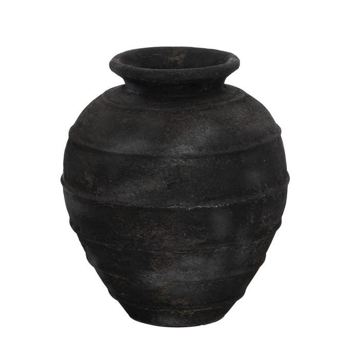 GRAY FIBER CEMENT VASE DECORATION 45 X 45 X 51 CM