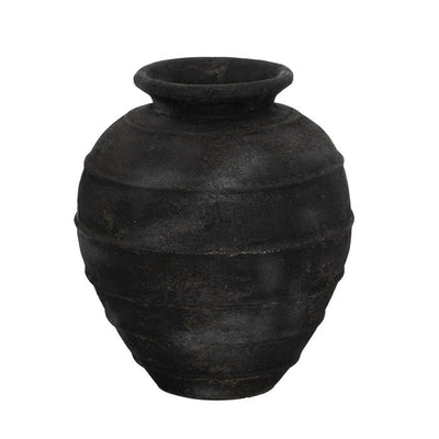 GRAY FIBER CEMENT VASE DECORATION 45 X 45 X 51 CM