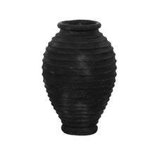 Carica l&#39;immagine nel visualizzatore di Gallery, GRAY FIBER CEMENT VASE DECORATION 39 X 39 X 60 CM