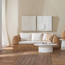 Carica l&#39;immagine nel visualizzatore di Gallery, NATURAL RATTAN SOFA 215 X 105 X 63 CM