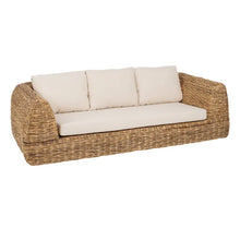 Carica l&#39;immagine nel visualizzatore di Gallery, NATURAL RATTAN SOFA 215 X 105 X 63 CM