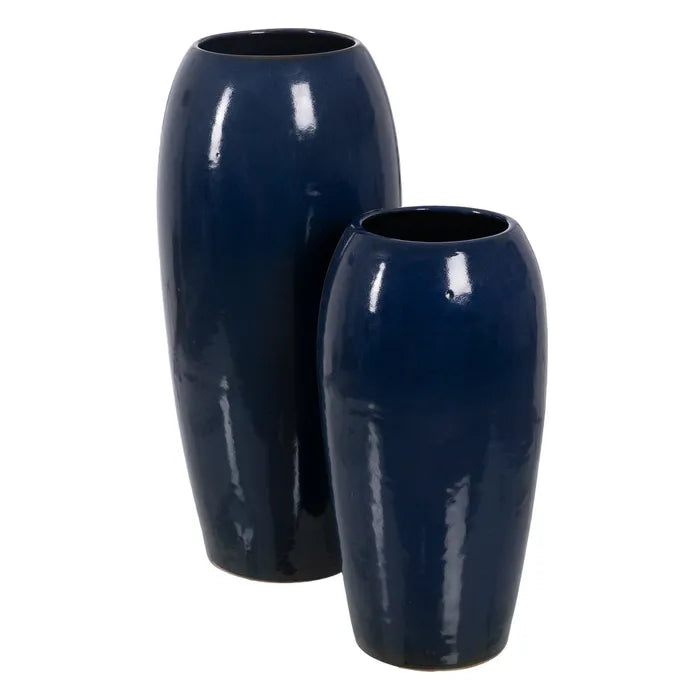 VASE BLUE CERAMIC DECORATION 31 X 31 X 60,50 CM