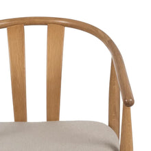 Load image into Gallery viewer, NATURAL FABRIC-WOOD CHAIR 56.50 X 57 X 76.50 CM