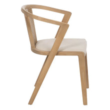 Load image into Gallery viewer, NATURAL-BEIGE FABRIC-WOOD CHAIR 54.50 X 48.50 X 76 CM