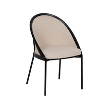 Carica l&#39;immagine nel visualizzatore di Gallery, BLACK-WHITE STEEL / PLASTIC CHAIR 54 X 47.50 X 82.30 CM