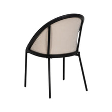 Carica l&#39;immagine nel visualizzatore di Gallery, BLACK-WHITE STEEL / PLASTIC CHAIR 54 X 47.50 X 82.30 CM