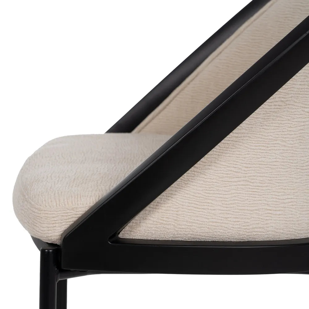 BLACK-WHITE STEEL / PLASTIC CHAIR 54 X 47.50 X 82.30 CM