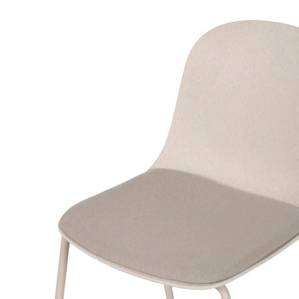 BEIGE PP-METAL OUTDOOR CHAIR 50 X 53 X 85 CM