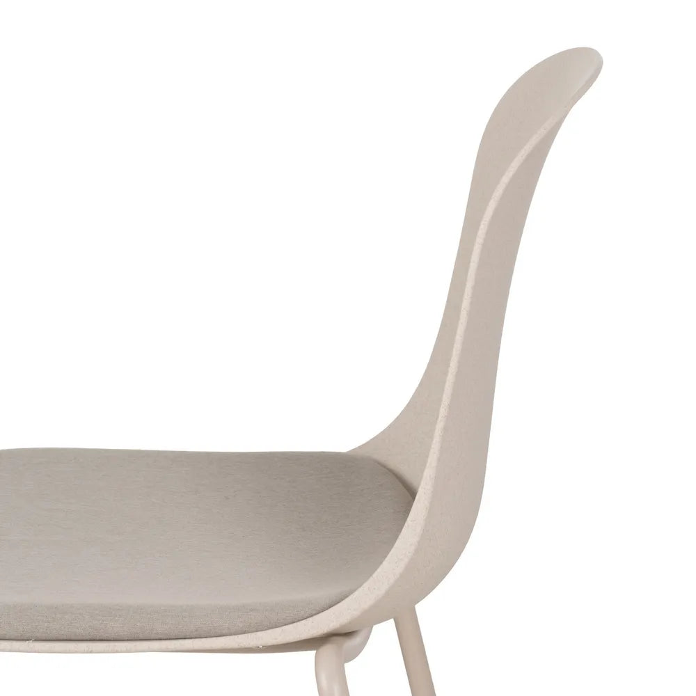 BEIGE PP-METAL OUTDOOR CHAIR 50 X 53 X 85 CM