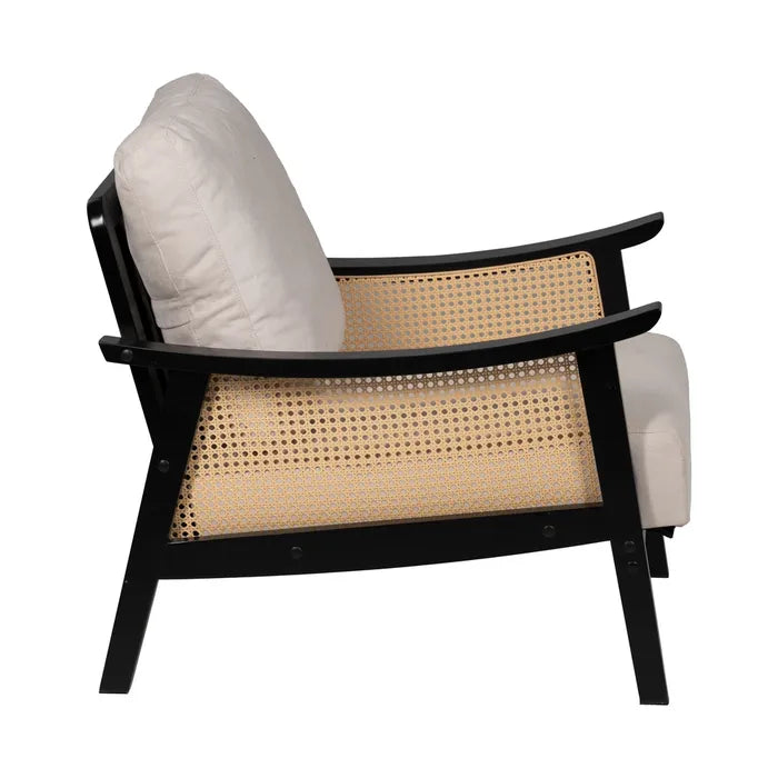 ARMCHAIR WHITE-BLACK WOOD-MDF 69,50 X 83 X 80 CM