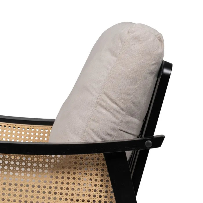 ARMCHAIR WHITE-BLACK WOOD-MDF 69,50 X 83 X 80 CM