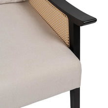 Cargar imagen en el visor de la galería, ARMCHAIR WHITE-BLACK WOOD-MDF 69,50 X 83 X 80 CM