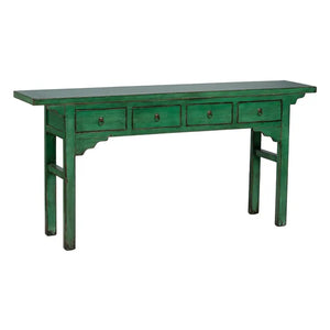 CONSOLE GREEN WOOD-MDF 178 X 38 X 85 CM