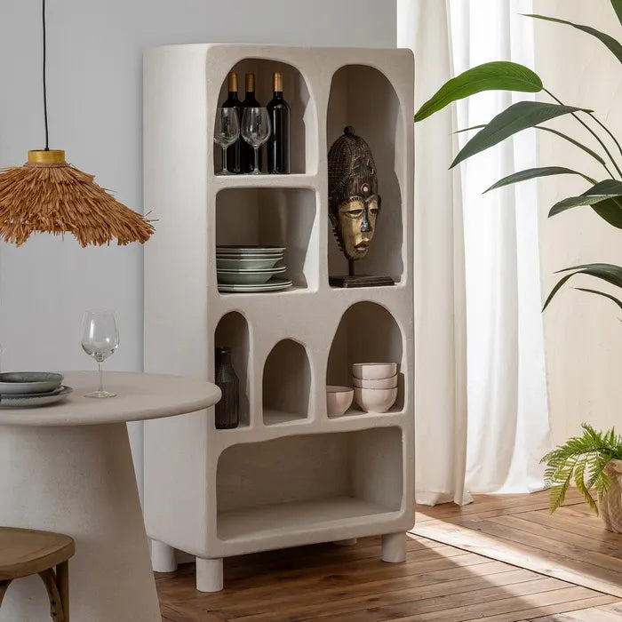 SHELVING WHITE MDF- WILMA 80 X 38 X 170 CM