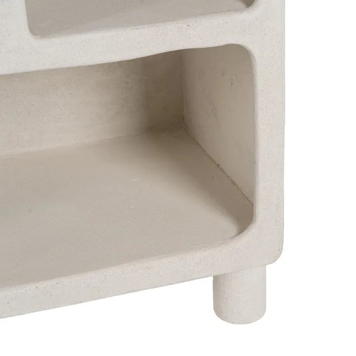 SHELVING WHITE MDF- WILMA 80 X 38 X 170 CM