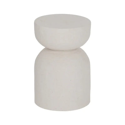 WHITE POLYRESIN TABLE 31 X 31 X 45 CM