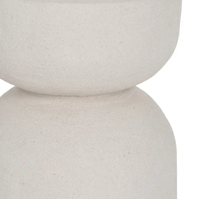 WHITE POLYRESIN TABLE 31 X 31 X 45 CM