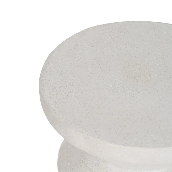 WHITE POLYRESIN TABLE 31 X 31 X 45 CM