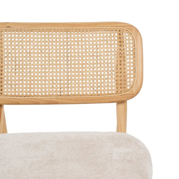 ARMCHAIR NATURAL-CREAM WEAVE-WOOD ROOM 62 X 70 X 72 CM