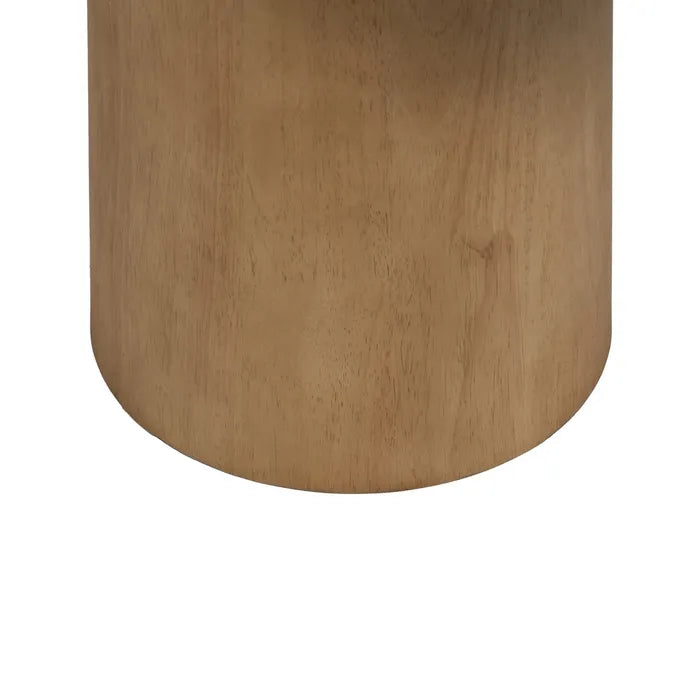 TABLE NATURAL-WHITE MARBLE/WOOD 58 X 38 X 40 CM