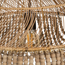 Load image into Gallery viewer, NATURAL BEADS CEILING LAMP 47 X 47 X 61 CM