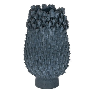 VASE BLUE CERAMIC 22,50 X 22,50 X 38,50 CM