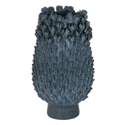 VASE BLUE CERAMIC 22,50 X 22,50 X 38,50 CM