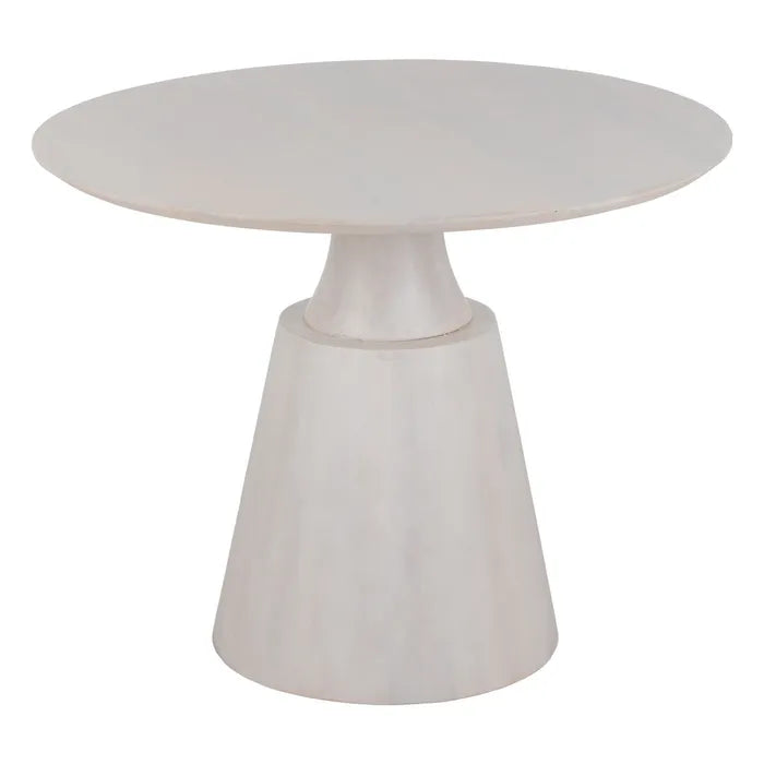 WHITE MANGO WOOD DINING TABLE 100 X 100 X 78 CM