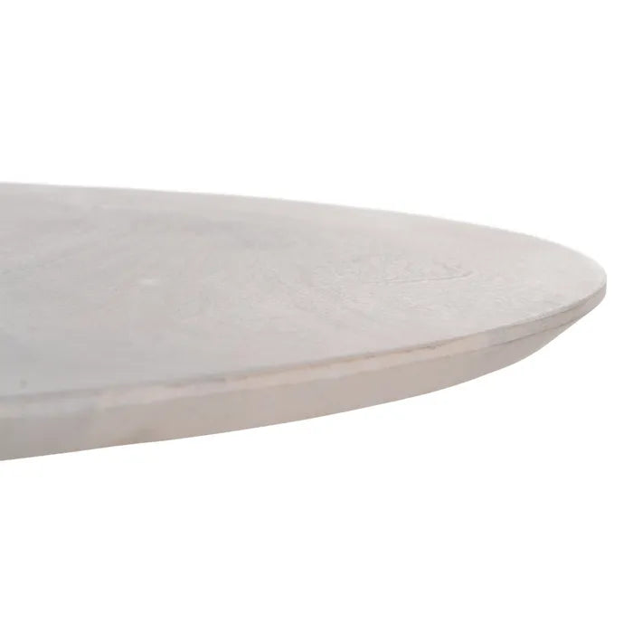 WHITE MANGO WOOD DINING TABLE 100 X 100 X 78 CM