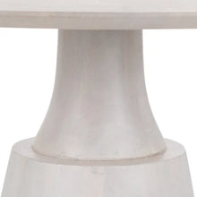 Carica l&#39;immagine nel visualizzatore di Gallery, WHITE MANGO WOOD DINING TABLE 100 X 100 X 78 CM
