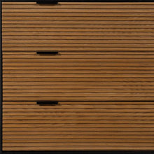 Charger l&#39;image dans la galerie, BLACK-NATURAL CHEST OF DRAWERS 104 X 40 X 81.50 CM